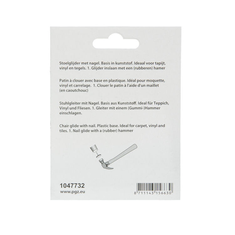 Load image into Gallery viewer, Mack 1047732 - stoelglijder met nagel vilt bruin ø 25 mm 4 st pcs | 6 stuks