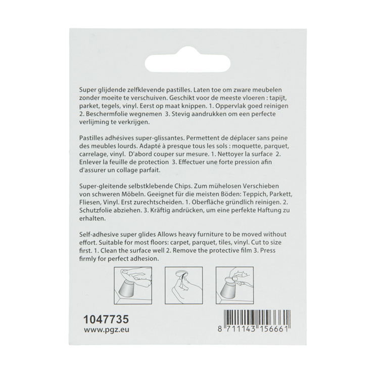 Load image into Gallery viewer, Mack 1047735 - super glijpastille zelfklevendgrijs 25 x 25 mm 4 st pcs | 12 stuks
