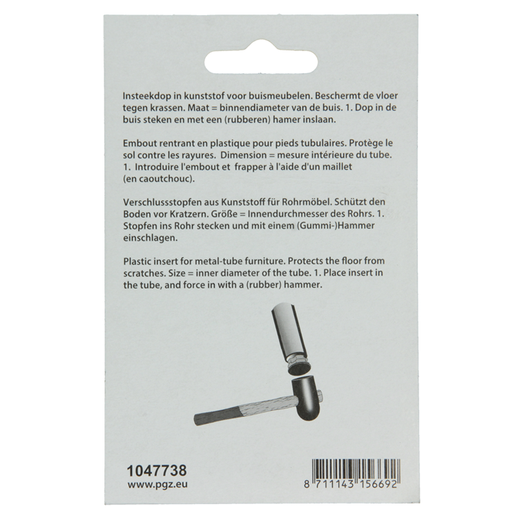 Load image into Gallery viewer, Mack 1047738 - insteekdop kunstsstof zwart 25 x 25 mm 4 st pcs | 6 stuks