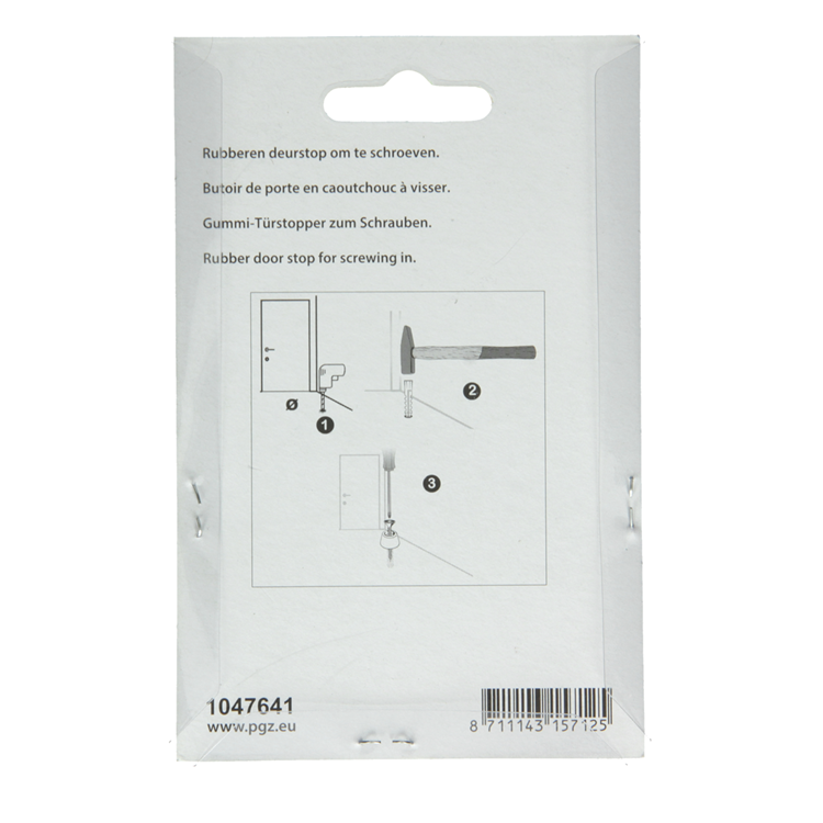 Load image into Gallery viewer, Mack 1047641 - deurstop rubber + schroef grijs 40 x 75 mm 2 st pcs | 6 stuks