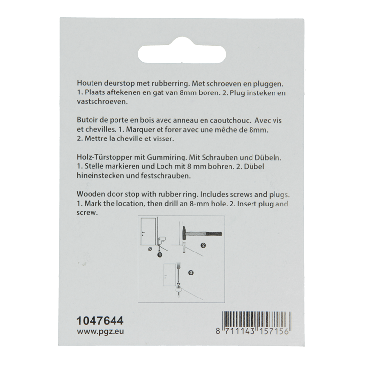 Load image into Gallery viewer, Mack 1047644 - deurstop met rubber hout ø 35 mm 1 st pc | 6 stuks