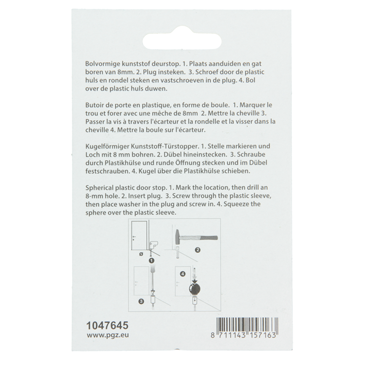 Load image into Gallery viewer, Mack 1047645 - deurbol met plug grijs ø 35 mm 1 st pc | 6 stuks
