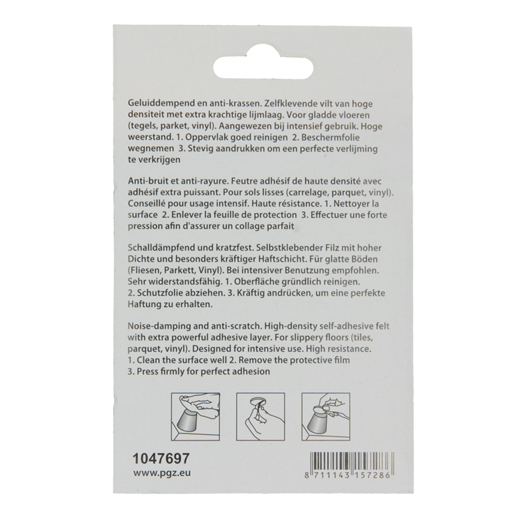 Load image into Gallery viewer, Mack 1047697 - viltpastille zelfklevend wit ø 22 mm 12 st pcs | 12 stuks