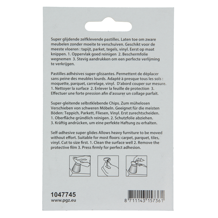 Load image into Gallery viewer, Mack 1047745 - super glijpastille zelfklevendgrijs ø 22 mm 12 st pcs | 12 stuks