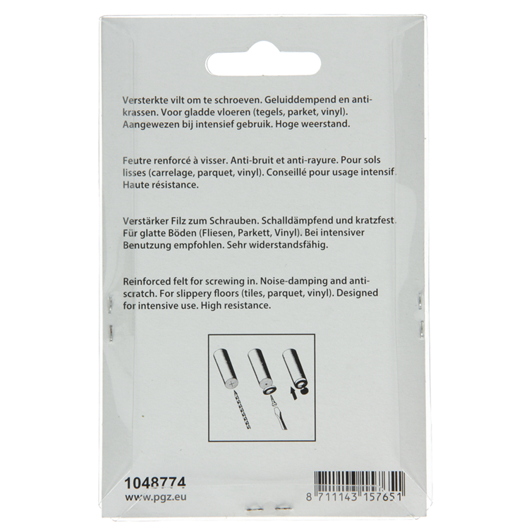 Load image into Gallery viewer, Mack 1048774 - versterkte vilt + schroef bruin ø 70 mm 4 st pcs | 6 stuks