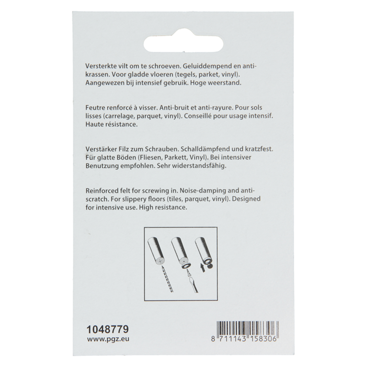 Load image into Gallery viewer, Mack 1048779 - versterkte vilt + schroef bruin ø 40 mm 4 st pcs | 6 stuks