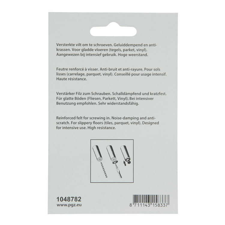 Load image into Gallery viewer, Mack 1048782 - versterkte vilt + schroef bruin ø 30 mm 4 st pcs | 6 stuks