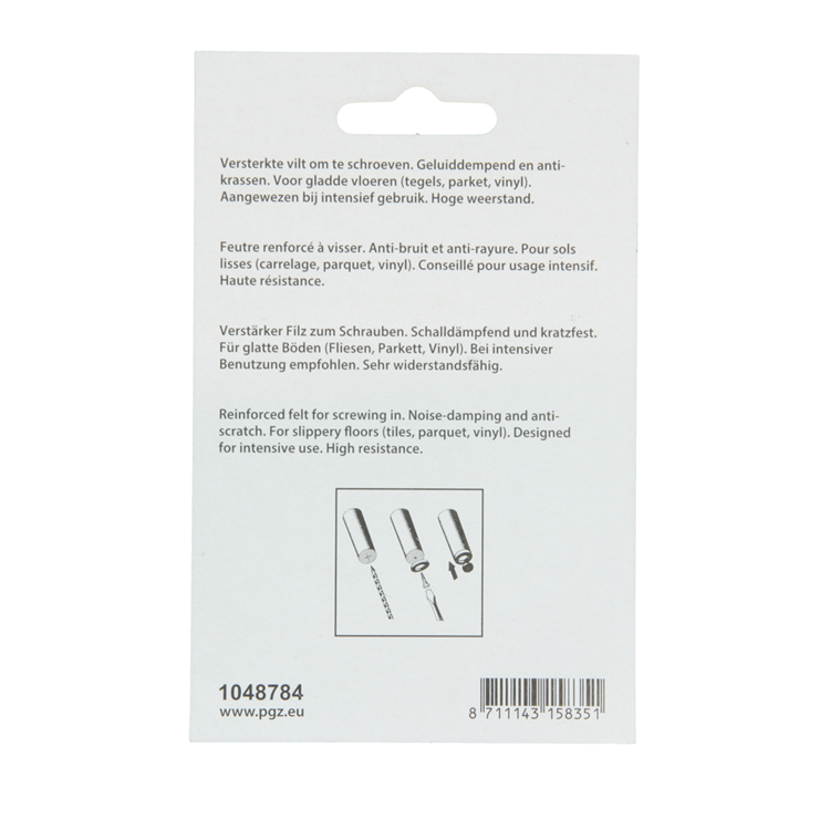 Load image into Gallery viewer, Mack 1048784 - versterkte vilt + schroef bruin ø 25 mm 8 st pcs | 6 stuks