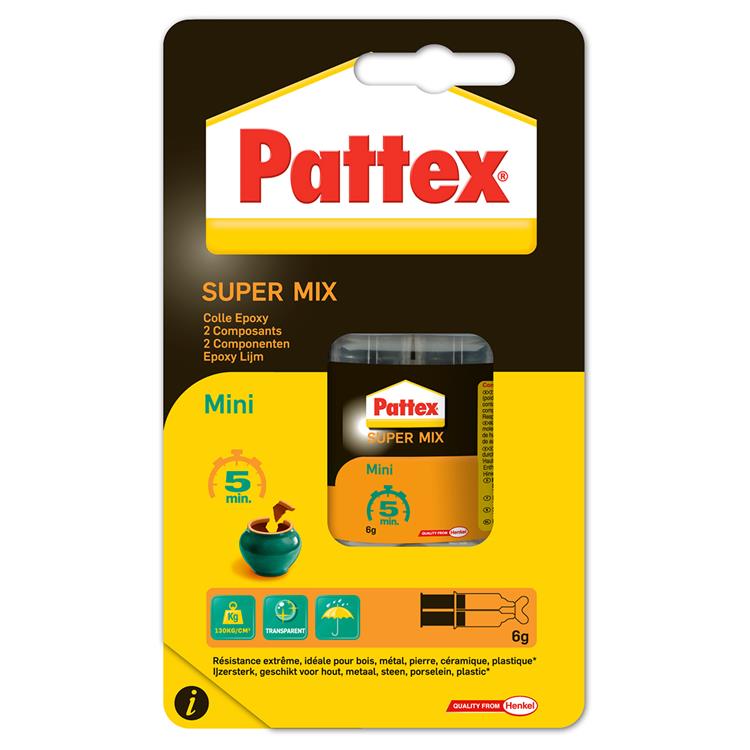 Load image into Gallery viewer, Pattex twee componentenlijm supermix universal 6gram | 2-componentenlijm epoxy | extreem sterk makkelijk bindend.