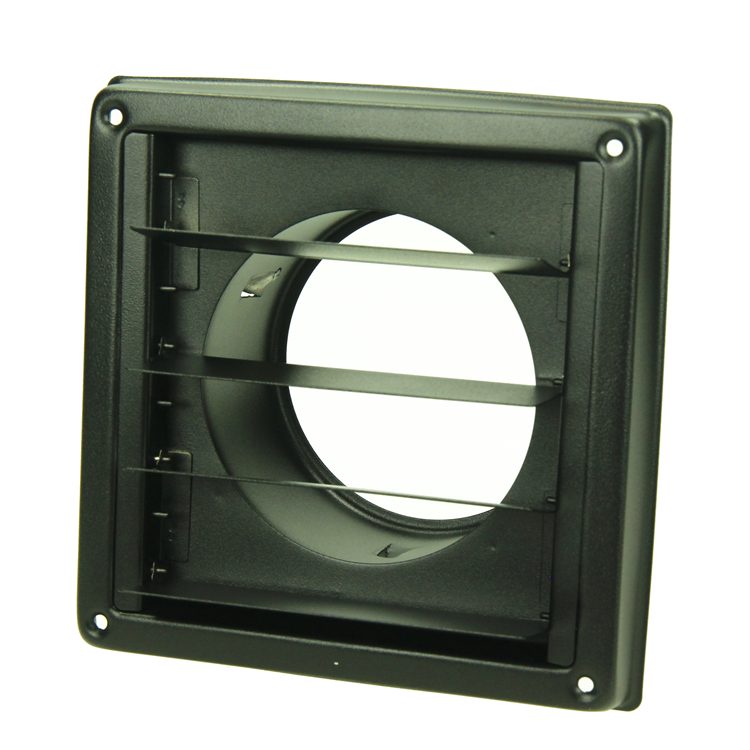Load image into Gallery viewer, Renson 1069269 - inbouw dampkaprooster 633 inox zwart (dia 100) | 2 stuks