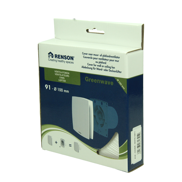 Load image into Gallery viewer, Renson 1069256 - mechanische ventilator cover (9x11-dia 100) 91w (wit) | 2 stuks