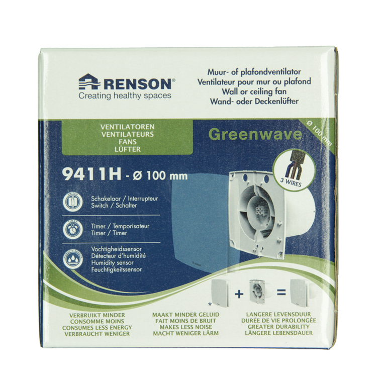 Afbeelding laden in galerijviewer, Renson 1069252 - mech.ventil. timer vochtsensor9411h (dia 100) | 2 stuks