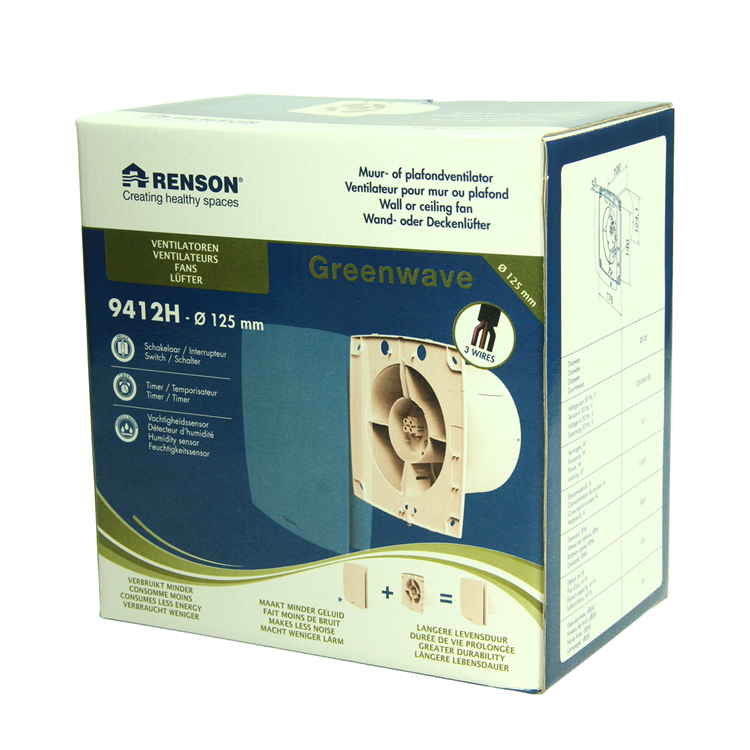 Load image into Gallery viewer, Renson 1069255 - mech.ventil. timer vochtsensor9412h (dia 125) | 2 stuks