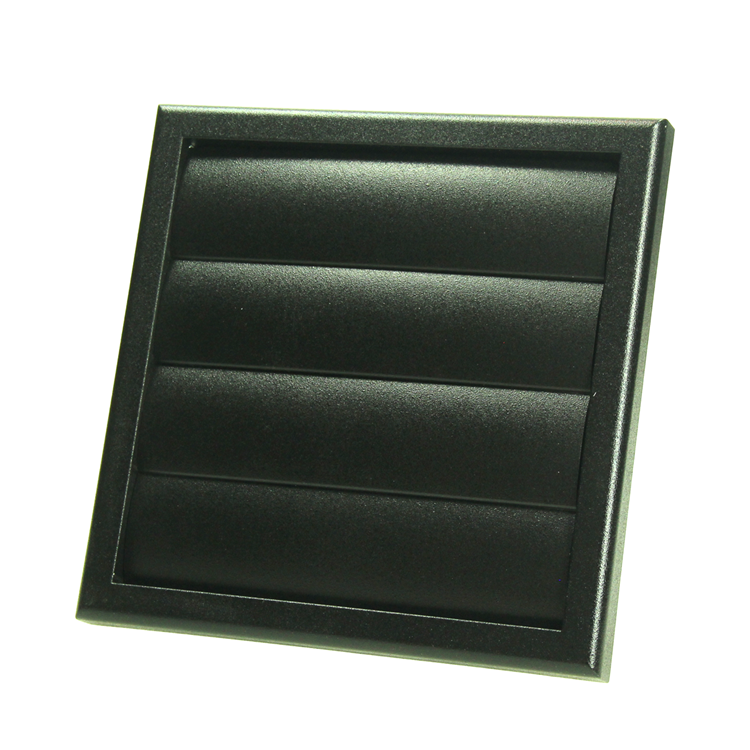Load image into Gallery viewer, Renson 1069268 - dampkaprooster 4 klep pvc 742 (100-130) str 9005 (zwart) | 2 stuks