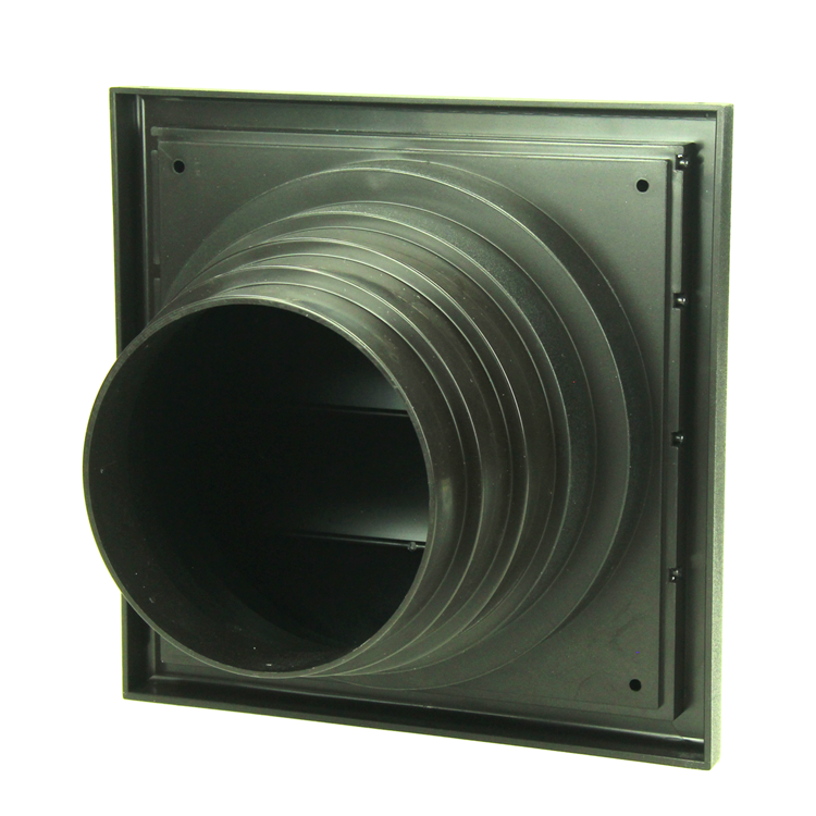 Load image into Gallery viewer, Renson 1069268 - dampkaprooster 4 klep pvc 742 (100-130) str 9005 (zwart) | 2 stuks