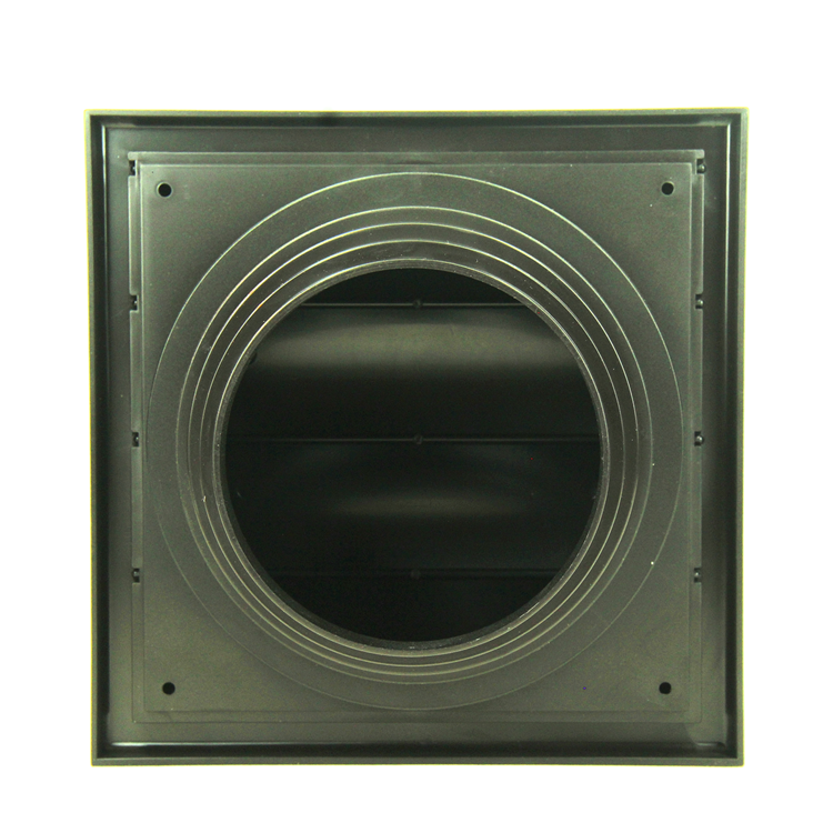 Load image into Gallery viewer, Renson 1069268 - dampkaprooster 4 klep pvc 742 (100-130) str 9005 (zwart) | 2 stuks