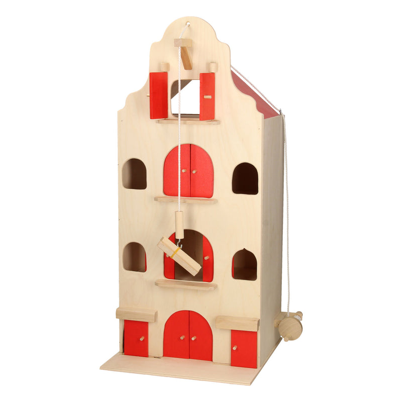 Load image into Gallery viewer, Playwood - houten pakhuis grachtenpand klein; hoogte 67 cm