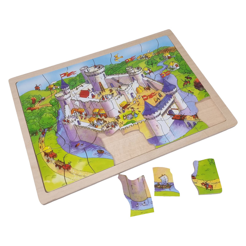 Load image into Gallery viewer, Playwood houten puzzel kasteel