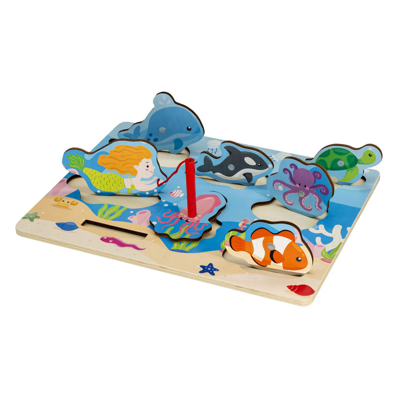 Afbeelding laden in galerijviewer, Playwood houten legpuzzel en visspel - 7st.