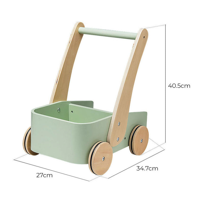 Load image into Gallery viewer, Playwood duwwagen groen loopwagen little walker