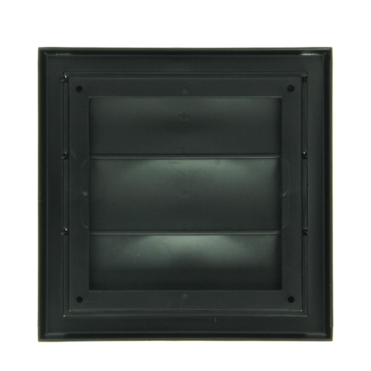 Load image into Gallery viewer, Renson 1069265 - opbouw dampkaprooster pvc 733 (154x154) str 9005 (zwart) | 2 stuks