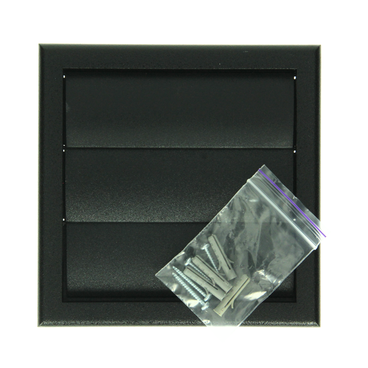 Load image into Gallery viewer, Renson 1069265 - opbouw dampkaprooster pvc 733 (154x154) str 9005 (zwart) | 2 stuks