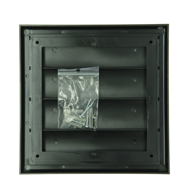 Load image into Gallery viewer, Renson 1069266 - opbouw dampkaprooster pvc 733 (187x187) str 9005 (zwart) | 2 stuks