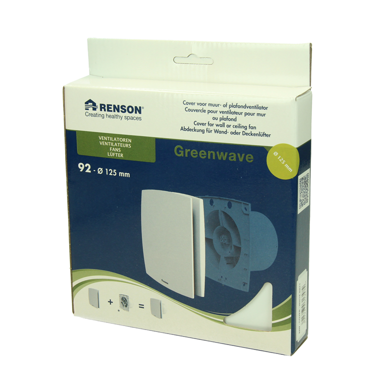 Load image into Gallery viewer, Renson 1069259 - mechanische ventilator cover (9x12-dia 125) 92w (wit) | 2 stuks