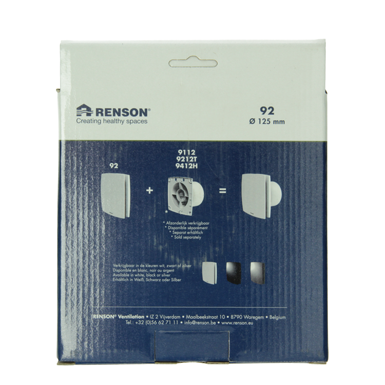 Load image into Gallery viewer, Renson 1069260 - mechanische ventilator cover (9x12-dia 125) 92b (zwart) | 2 stuks