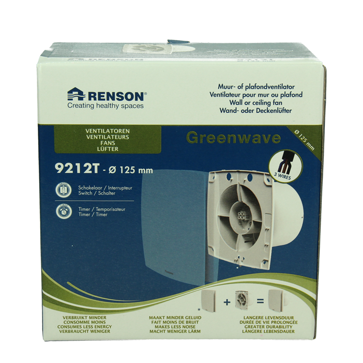 Load image into Gallery viewer, Renson 1069254 - mech. ventilator met timer 9212t (dia 125) | 2 stuks