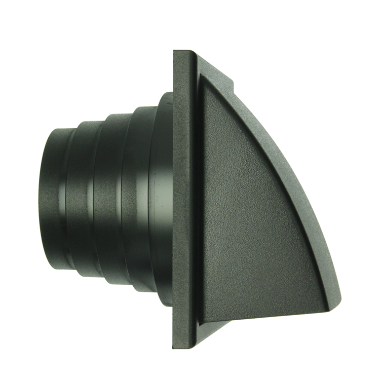 Load image into Gallery viewer, Renson 1069267 - dampkaprooster 1 klep pvc 741 (100-130) str 9005 (zwart) | 2 stuks