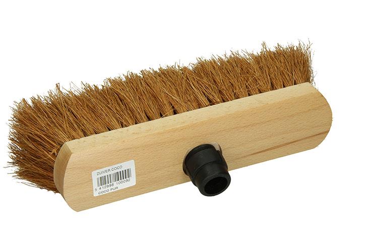 Load image into Gallery viewer, 1009167 - cocosbezem rond hout gelakt 30cm + st eb zwart | 5 stuks