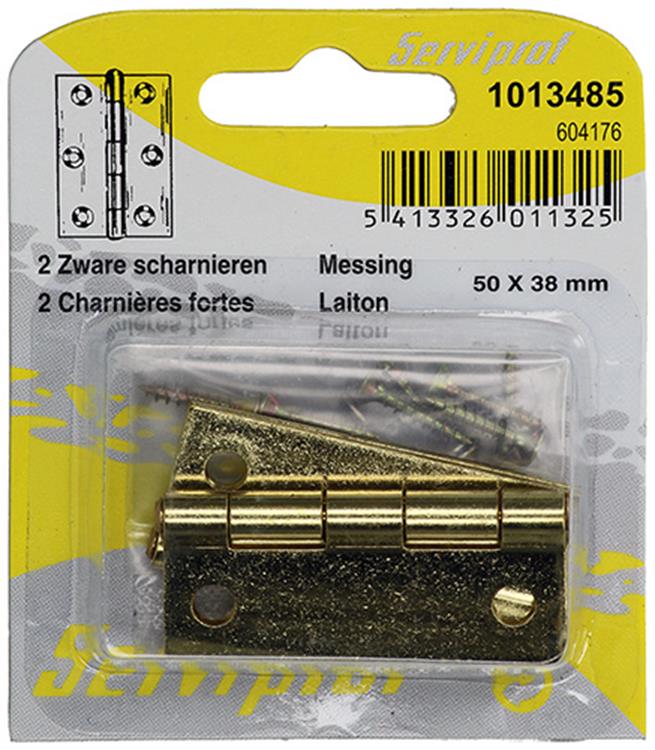 Afbeelding laden in galerijviewer, Mack 1013485 - 2 scharnieren vermessingd h 50 x b 38 mm | 5 stuks