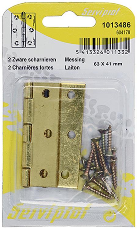 Load image into Gallery viewer, Mack 1013486 - 2 scharnieren vermessingd h 63 x b 41 mm | 5 stuks