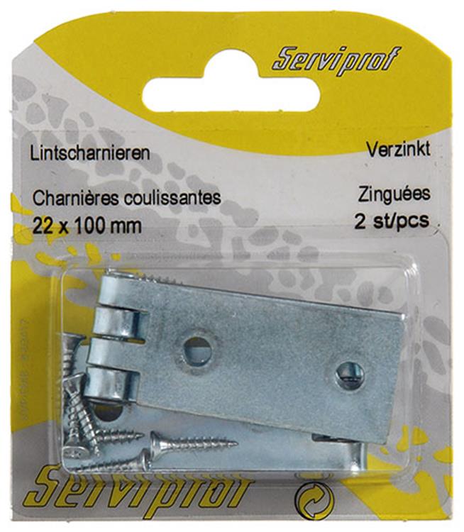 Load image into Gallery viewer, Mack 1013482 - 2 lintscharnieren verzinkt h 22 x b 100 mm | 5 stuks
