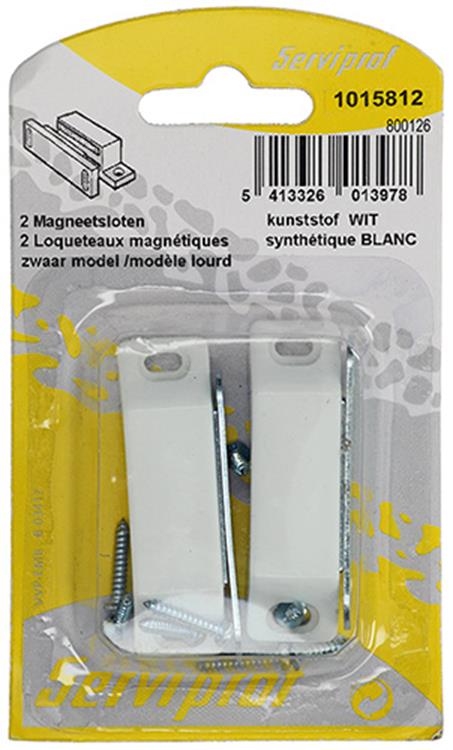 Load image into Gallery viewer, Mack 1015812 - 2 magneetsloten, zwaar model, kunststof wit | 10 stuks