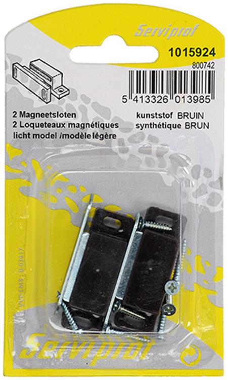 Load image into Gallery viewer, Mack 1015924 - 2 magneetsloten, licht model, kunststof bruin | 10 stuks