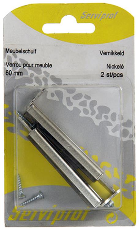 Load image into Gallery viewer, Mack 1013271 - 2 meubelschuiven vernikkeld a 60 - b 12,5 mm | 10 stuks