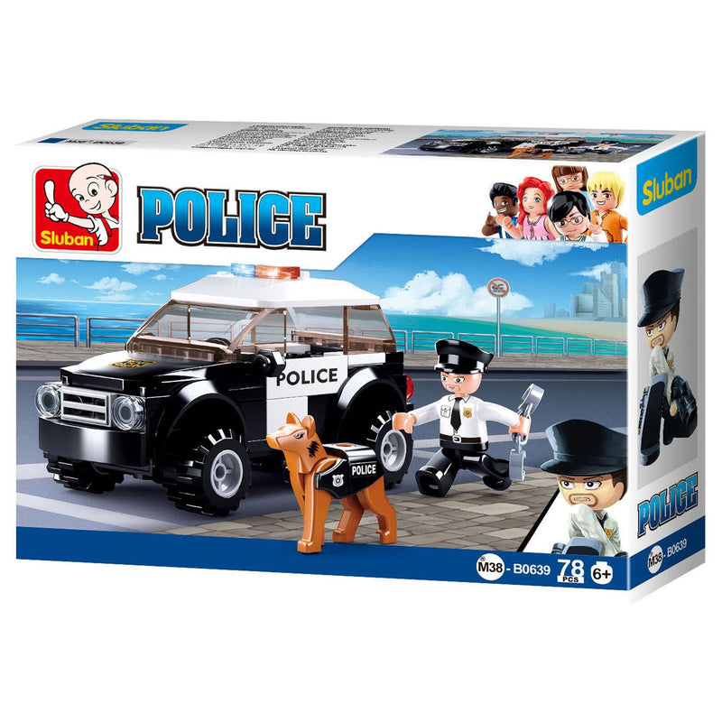 Load image into Gallery viewer, Sluban politieauto met hond - 78dlg.