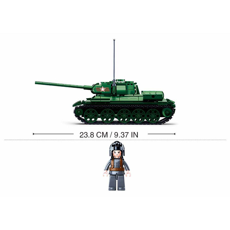 Load image into Gallery viewer, Sluban wwii t-34-85 tank bouwspeelgoed kinderen vanaf 8 jaar – constructiespeelgoed modelbouw – bouwdoos met 497 bouwstenen – m38-b0982