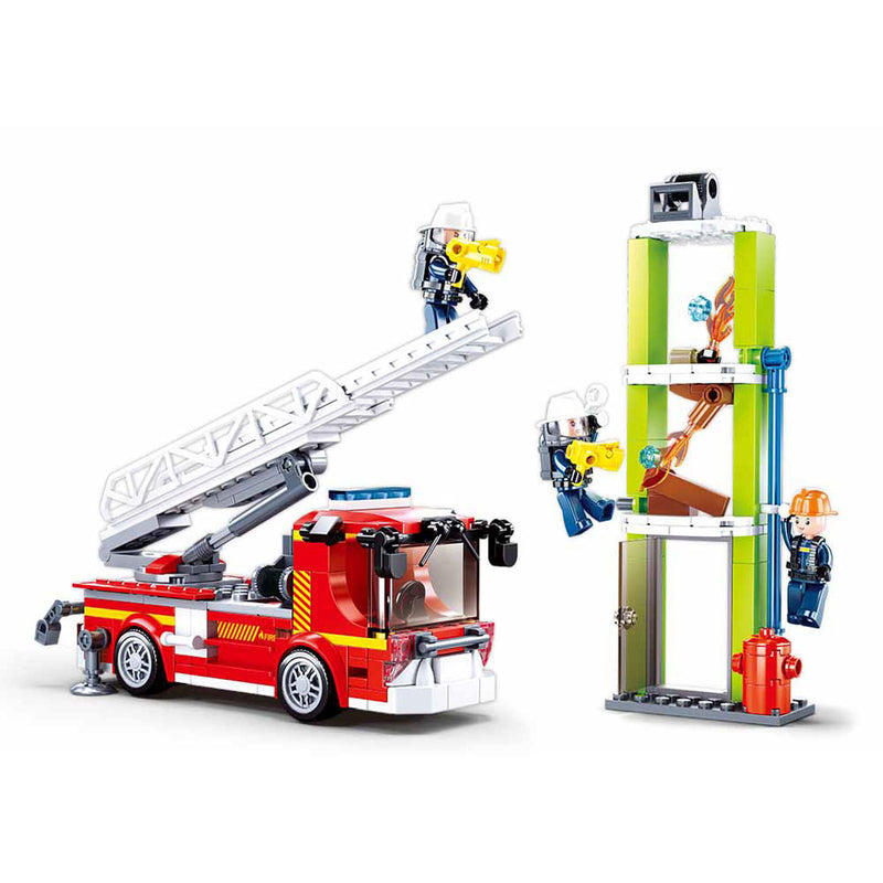 Load image into Gallery viewer, Sluban brandweer ladderwagen oefening