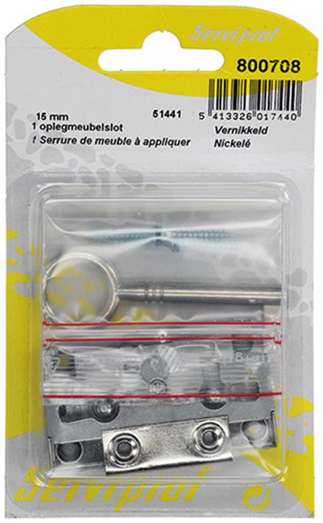Load image into Gallery viewer, Mack 1015912 - 1 oplegmeubelslot vernikkeld 15mm | 5 stuks