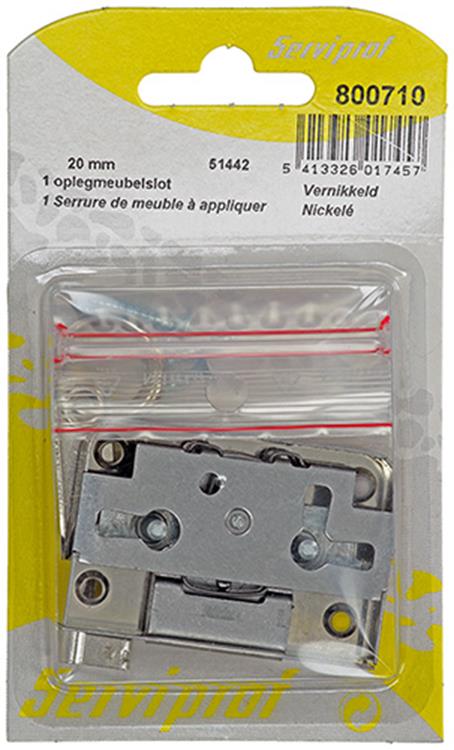 Load image into Gallery viewer, Mack 1015913 - 1 oplegmeubelslot vernikkeld 20mm | 5 stuks