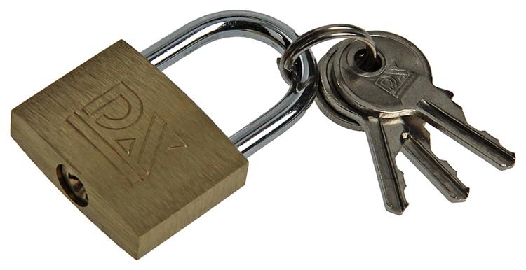 Load image into Gallery viewer, Mack 1014072 - hangslot met cilinder messing 25 mm | 10 stuks