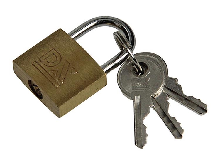 Afbeelding laden in galerijviewer, Mack 1014071 - hangslot met cilinder messing 20 mm | 10 stuks