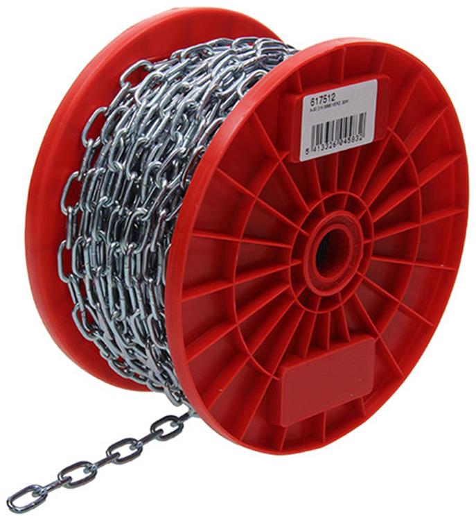 Afbeelding laden in galerijviewer, 1014179 - ketting schakel kort din5685-2ø 3mm l 16mm 30m wwl 40 kg | 30 stuks