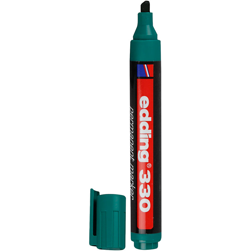 Load image into Gallery viewer, Permanente marker edding 330 groen 1-5 mm schuine punt