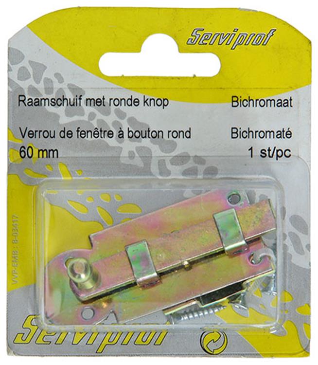 Load image into Gallery viewer, Mack 1014263 - raamschuif met ronde knop, bichromaat a 60 - b 10 mm | 5 stuks