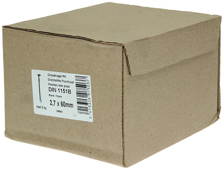 Afbeelding laden in galerijviewer, 1015642 - doos 5 kg. nagels platte kop 2,7x60 mm | 2 stuks
