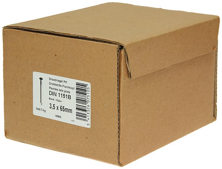 Load image into Gallery viewer, 1015648 - doos 5 kg. nagels platte kop 3,5x65 mm | 3 stuks